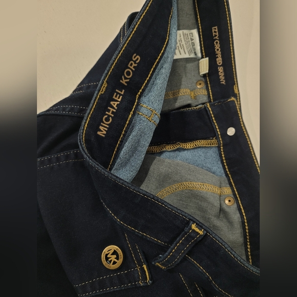 Michael Kors Women 8 Izzy Skinny Jeans Slim Mid Rise Dark Wash Blue New NWT - Picture 7 of 10